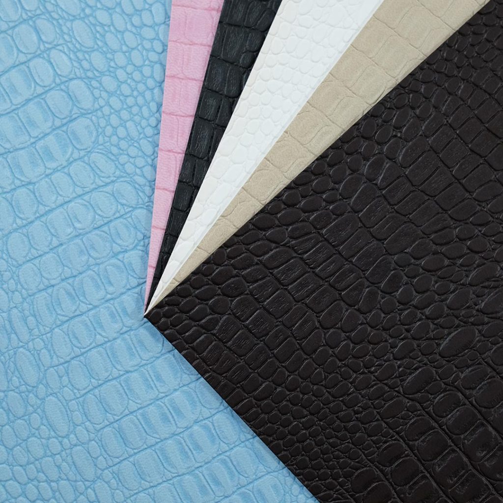 Close up of Baby Croco Heat-Burnishing PU family of products