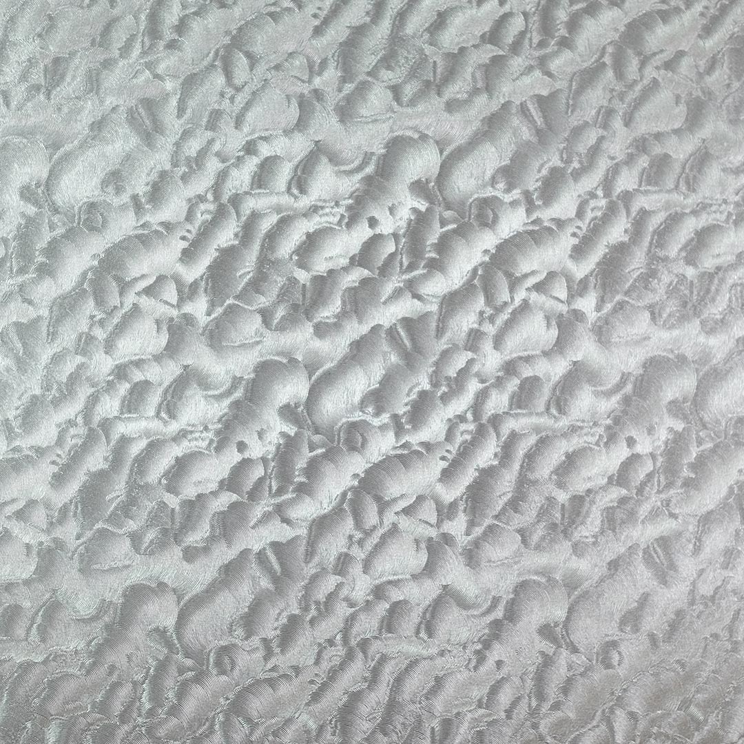 Close up of texture of Metallix 29086 Silver PVC material.