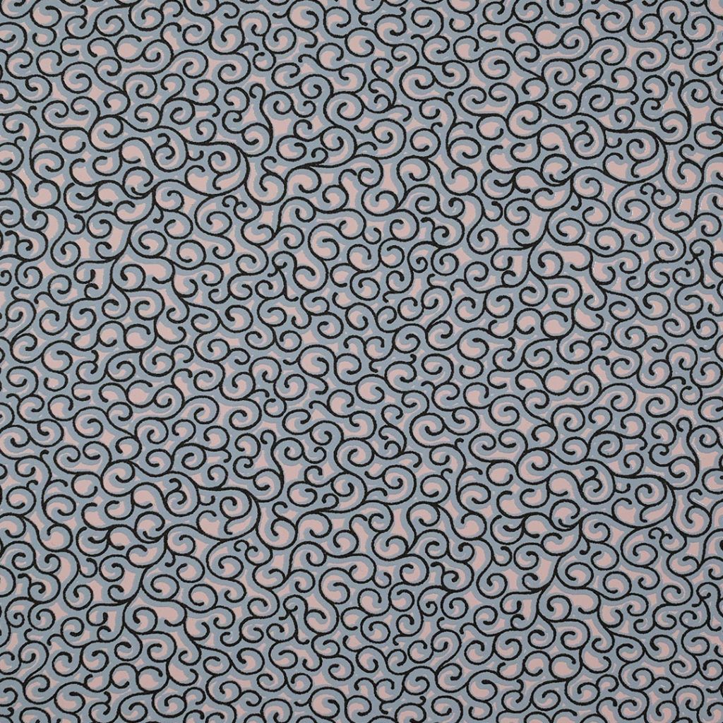 Close up of texture of Oratorio 20233 Blue-Pink PVC material.