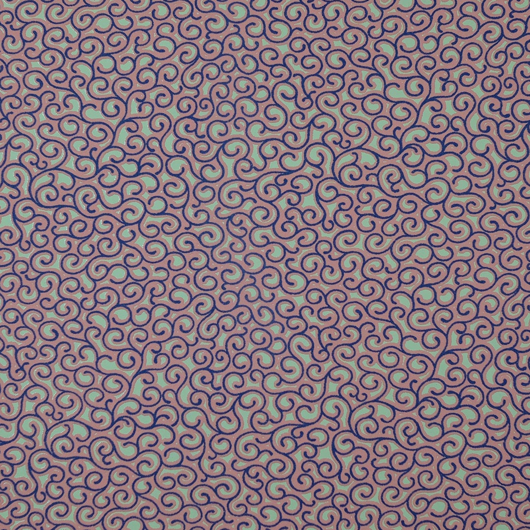 Close up of texture of Oratorio 20234 Orange-Green PVC material.