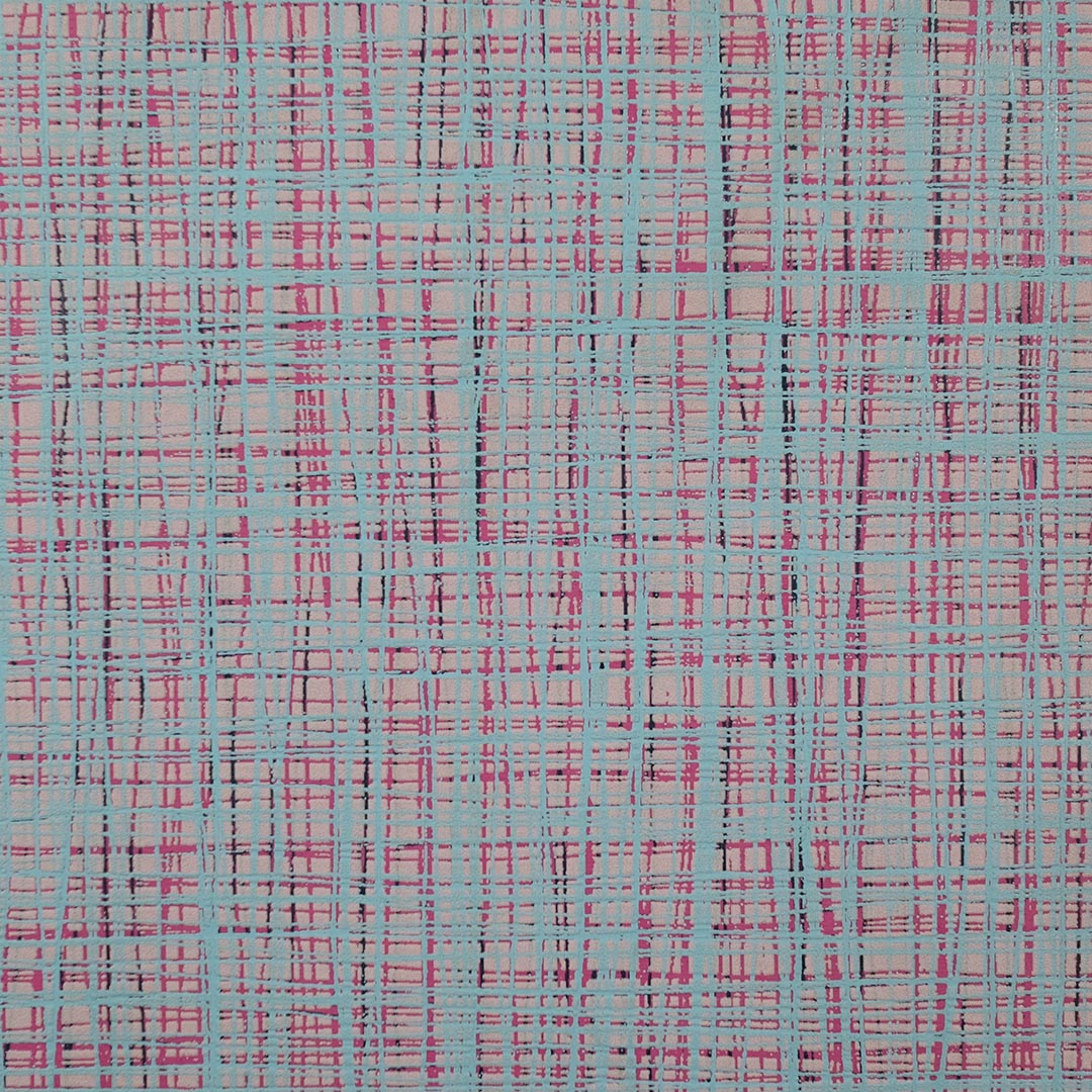 Close up of texture of Spirito 26261 Pink Blue PVC material.