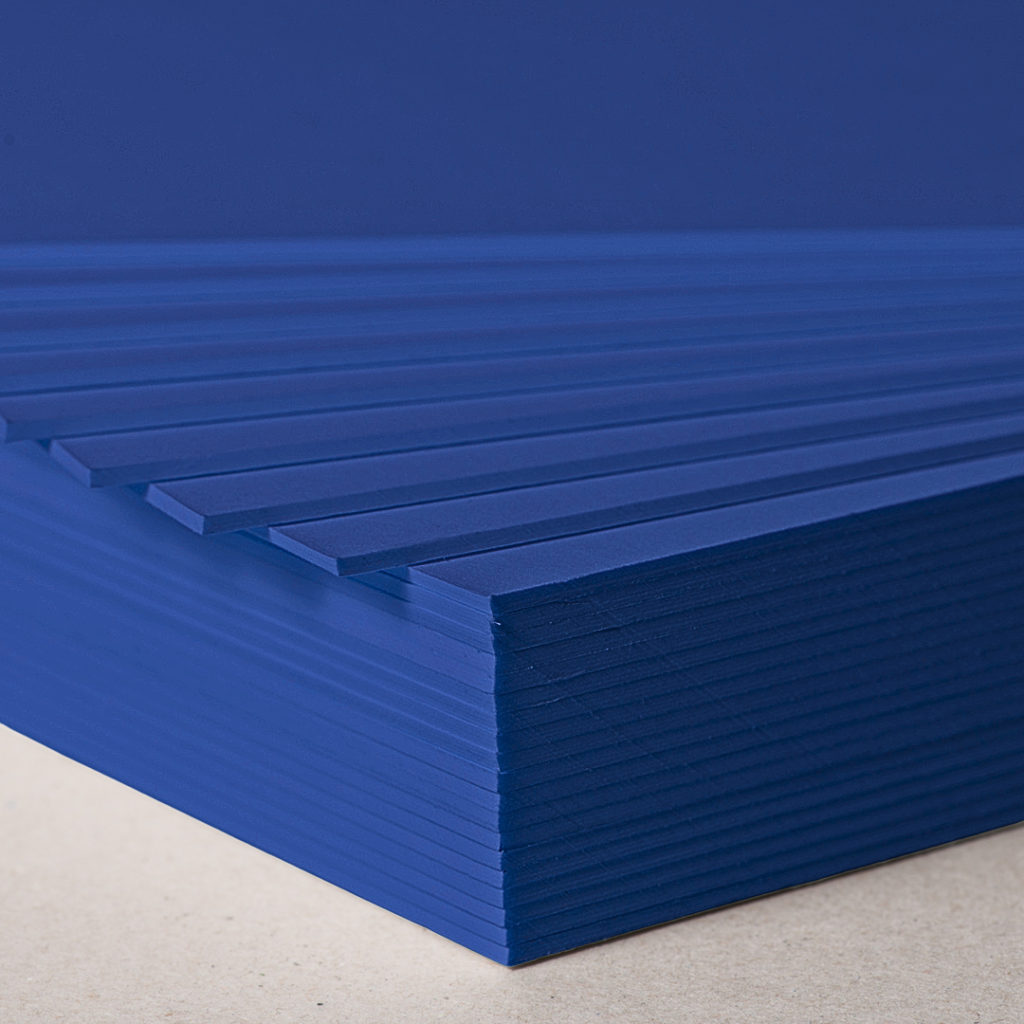 Solid Blue Paperboard Sheets