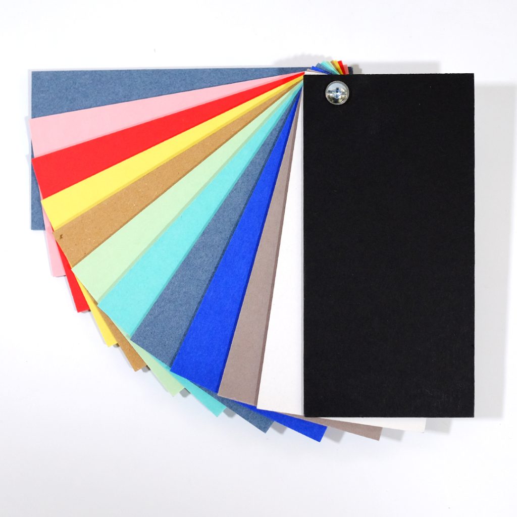 Swatch Sheets of Coloured Paperboards