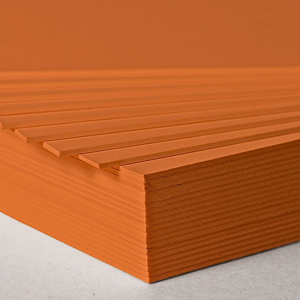 Solid Orange Paperboard Sheets