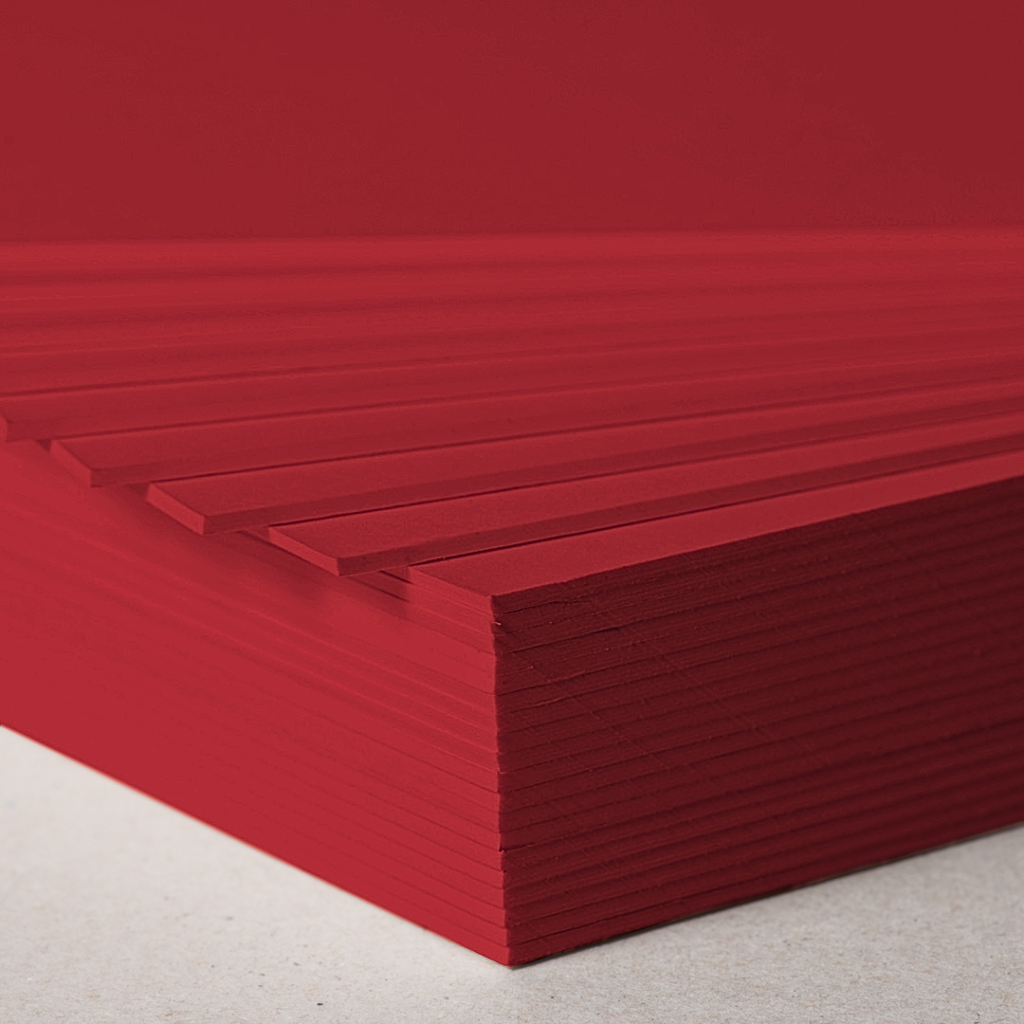 Solid Red Paperboard Sheets
