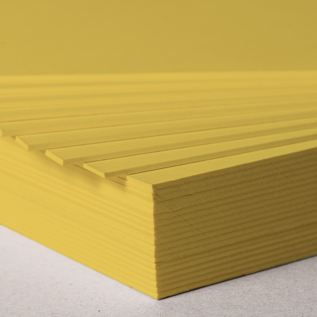 Solid Yellow Paperboard Sheets