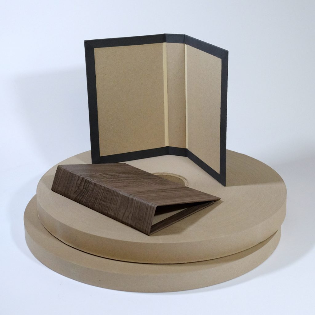 Close up of spine hollow paper for backlining book cover spines.