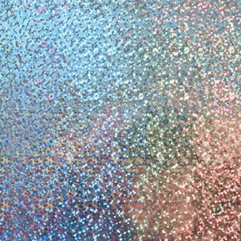 Close up of hot stamping foil 03 GLITTER HOLO SILVER
