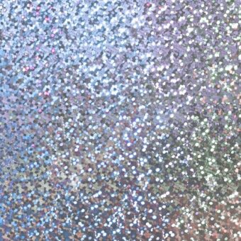 Close up of hot stamping foil 04 BUBBLES HOLO SILVER