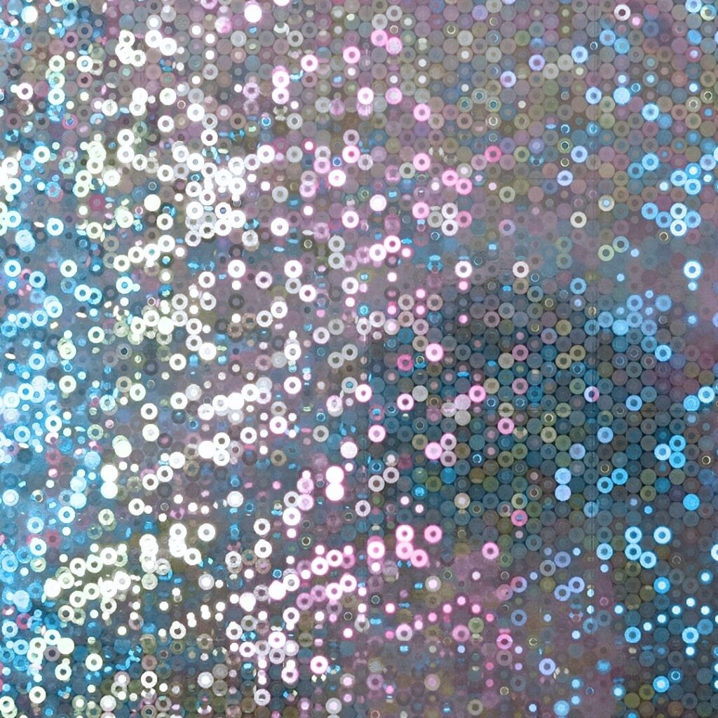 Close up of hot stamping foil 10A CHAMPAGNE SILVER