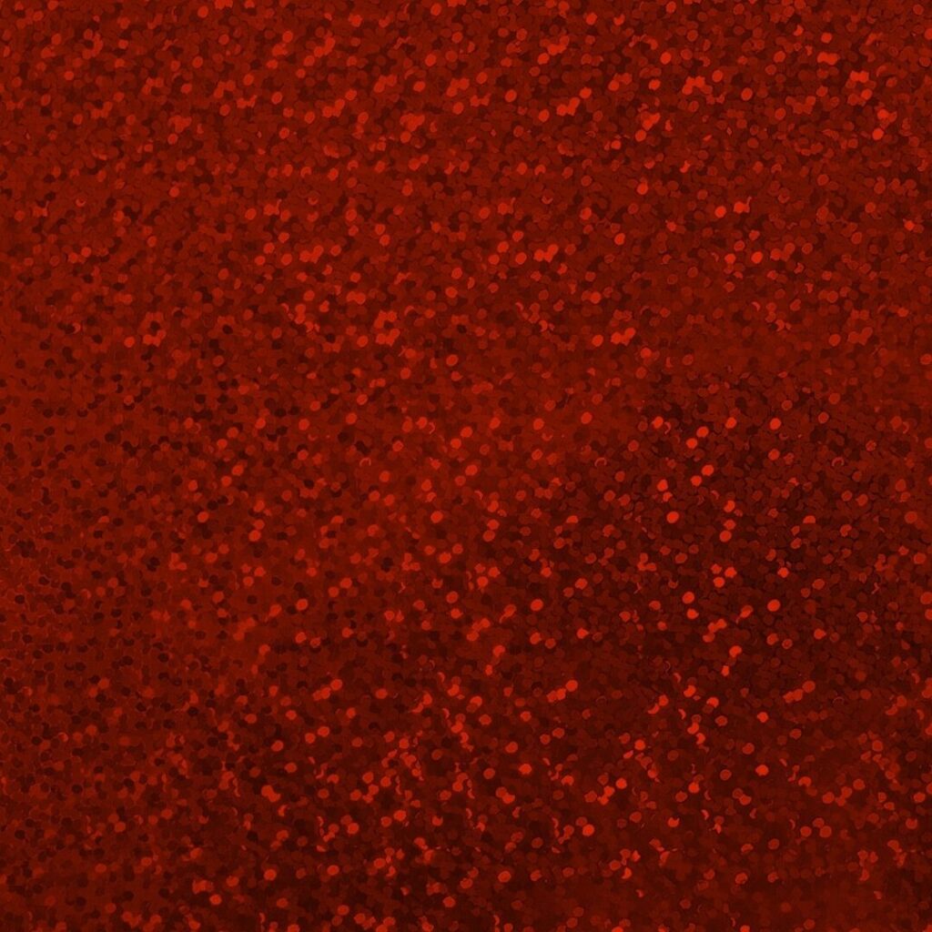 Close up of hot stamping foil 24 MICROCHIPS RED